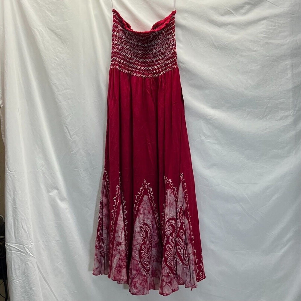 Advance Apparels Womens One Size Maxi dress sleeveless with embroidery & Tie dye